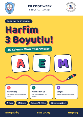 Harfim 3 Boyutlu! 3D Kalemle Minik Tasarımcılar